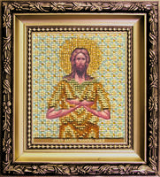 фото набор для вышивки бисером чарівна мить б-1149 "икона святой алексий, человек божий"