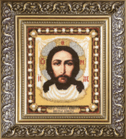 набор для вышивки бисером чарівна мить б-1155 "икона образ господа нашего иисуса христа" | интернет-магазин Елена-Рукоделие