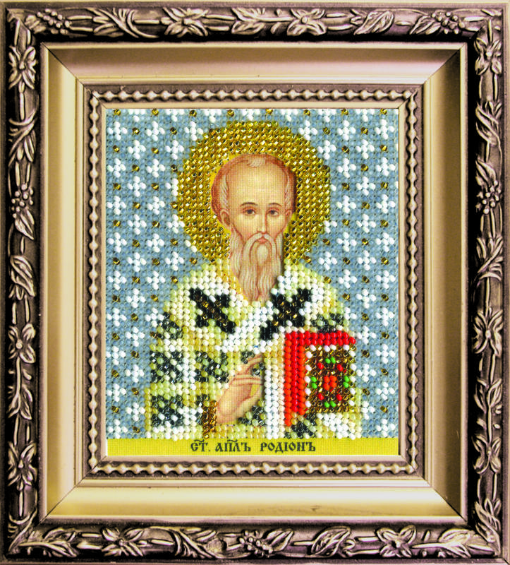 набор для вышивки бисером чарівна мить б-1211 "икона святой апостол родион" | интернет-магазин Елена-Рукоделие