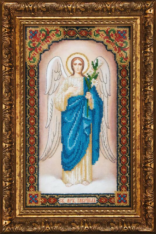 набор для вышивки бисером чарівна мить б-1237 "икона святого архангела гавриила" | інтернет-магазин 'Елена-Рукоделие'