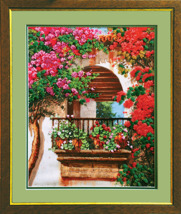 Набір для вишивання бісером Чарівна Мить Б-563 "Квіти на балконі" | інтернет-магазин 'Елена-Рукоделие'