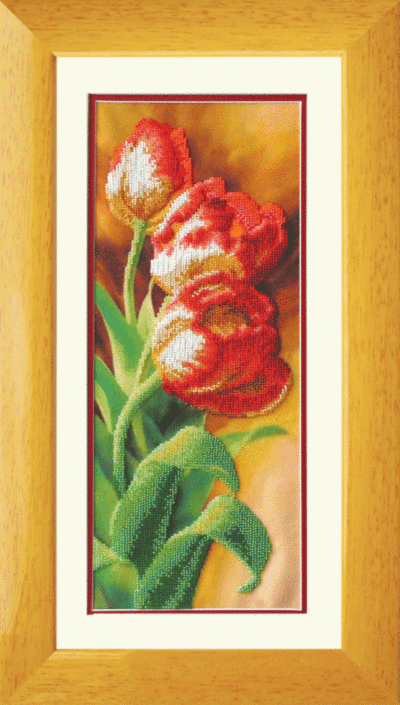 Набір для вишивання бісером Чарівна Мить Б-585 "Тюльпани" | інтернет-магазин 'Елена-Рукоделие'