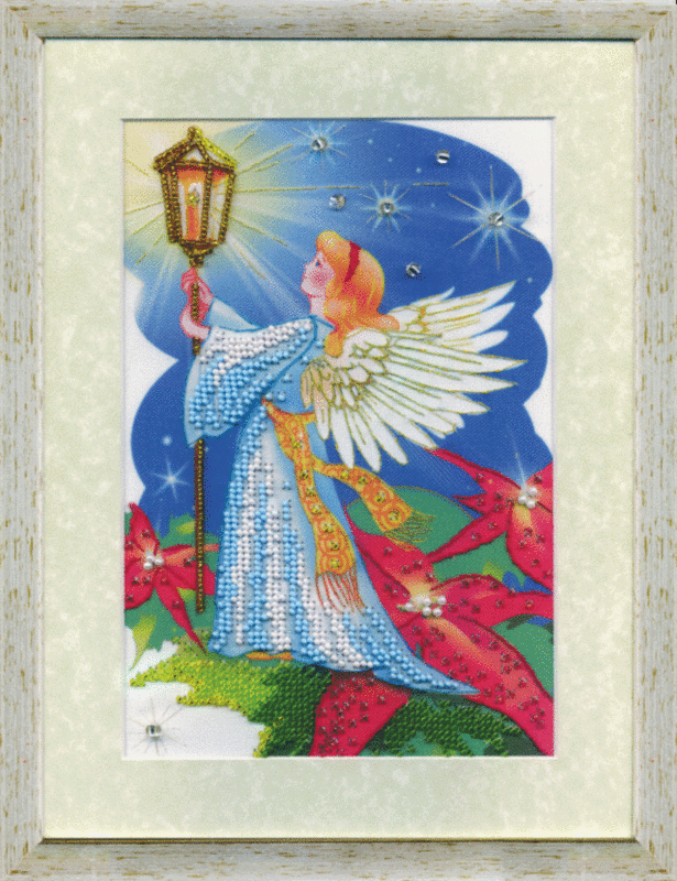 набор для вышивки бисером чарівна мить б-623 "ангел с фонарем" | интернет-магазин Елена-Рукоделие