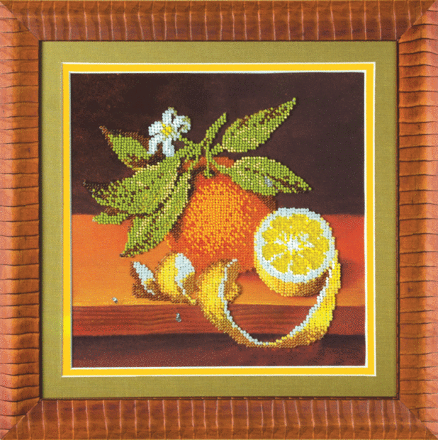Набір для вишивання бісером Чарівна Мить Б-631 "Лимон апельсин" | інтернет-магазин 'Елена-Рукоделие'