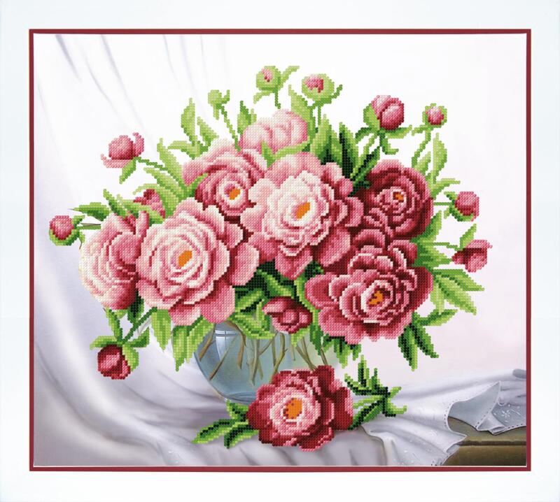 Набір для вишивання бісером Чарівна Мить Б-751 "Рожеві піони" | інтернет-магазин 'Елена-Рукоделие'
