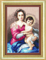 фото Набір для вишивання хрестиком Чарівна Мить М-116 "Мадонна з немовлям"