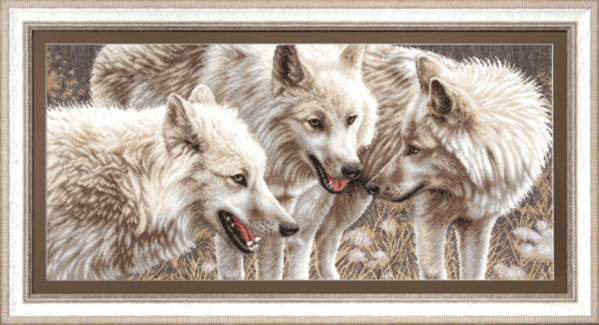 Набір для вишивання хрестиком Чарівна Мить М-126 "Білі вовки" | інтернет-магазин 'Елена-Рукоделие'
