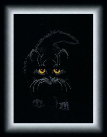 Набір для вишивання хрестиком Чарівна Мить М-142 (351) "Чорний кіт" | інтернет-магазин 'Елена-Рукоделие'