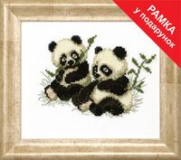 фото набор для вышивки крестиком чарівна мить м-149 (а043) "панды"  