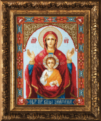 набор для вышивки крестиком чарівна мить м-183 "икона божьей матери знамение"   | інтернет-магазин 'Елена-Рукоделие'
