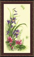 Набір для вишивання хрестиком Чарівна Мить №232 Триптих "Польові квіти" | інтернет-магазин 'Елена-Рукоделие'