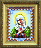 фото набор для вышивки крестиком чарівна мить №400 "икона божьей матери умиление"  