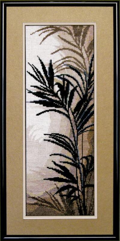 Набір для вишивання хрестиком Чарівна Мить №438 Триптих "Пальмове листя" | інтернет-магазин 'Елена-Рукоделие'