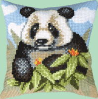 набор для вышивки подушки крестиком чарівна мить рт-119 "панда"   | интернет-магазин Елена-Рукоделие