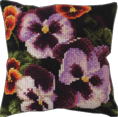 Набір для вишивання подушки хрестиком РТ-161 "Квіткове поле" | інтернет-магазин 'Елена-Рукоделие'