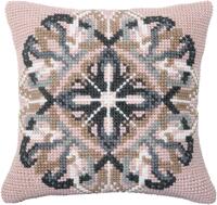 Набір для вишивання подушки хрестиком Чарівна Мить РТ-183 "Рожевий орнамент" | інтернет-магазин 'Елена-Рукоделие'