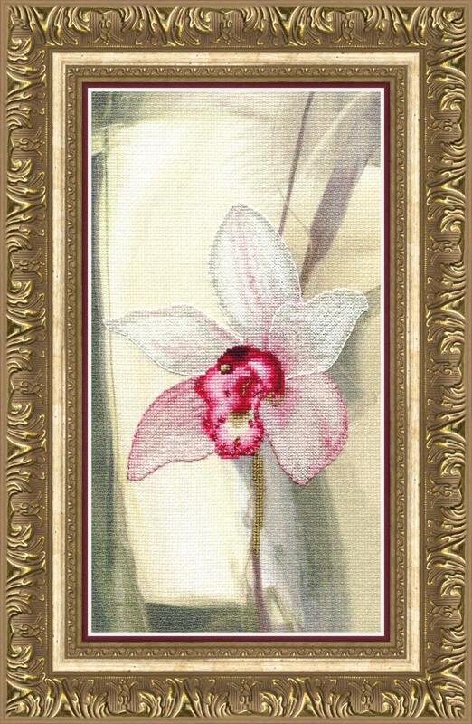 набор для частичной вышивки крестом чарівна мить рк-119 "розовая орхидея" | интернет-магазин Елена-Рукоделие