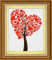 004D Набір для малювання камінцями (холст) "Дерево кохання" LasKo | інтернет-магазин 'Елена-Рукоделие'