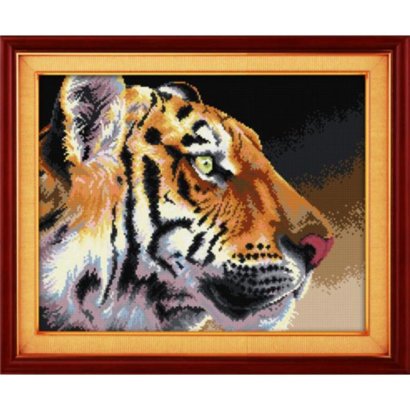 005Т Набір для малювання камінцями (полотно) "Королевський тигр" LasKo | інтернет-магазин 'Елена-Рукоделие'