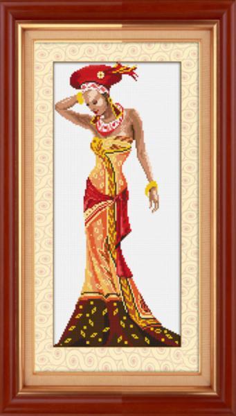 009L Набір для малювання камінцями (полотно) "Африканка" Lasko | інтернет-магазин 'Елена-Рукоделие'
