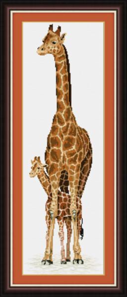 017T Набір для малювання камінцями (полотно) "Жирафи" LasKo | інтернет-магазин 'Елена-Рукоделие'