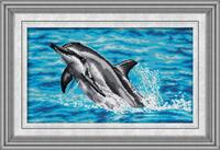023Т Набір для малювання камінцями (полотно) "Дельфін" LasKo | інтернет-магазин 'Елена-Рукоделие'