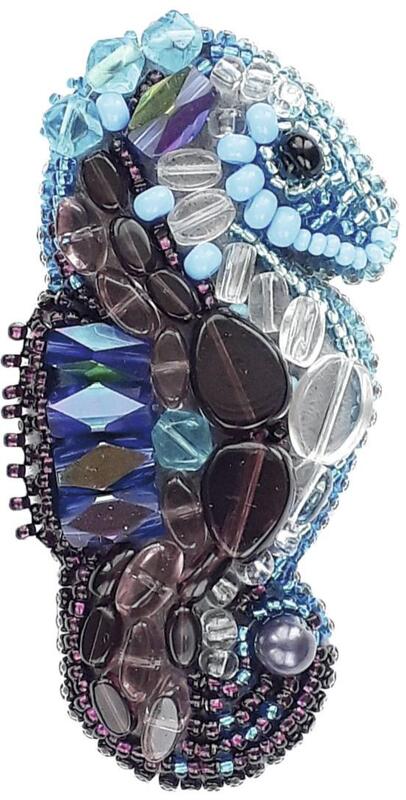 БП-198 Набір для виготовлення брошки Crystal Art "Морський коник" | інтернет-магазин 'Елена-Рукоделие'