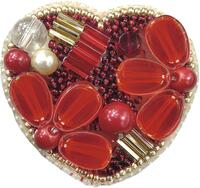БП-200 Набір для виготовлення брошки Crystal Art "Серце" | інтернет-магазин 'Елена-Рукоделие'