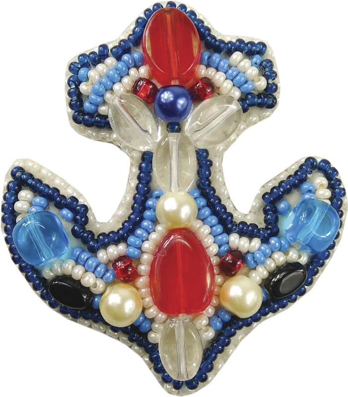 БП-206 Набір для виготовлення брошки Crystal Art "Якір" | інтернет-магазин 'Елена-Рукоделие'