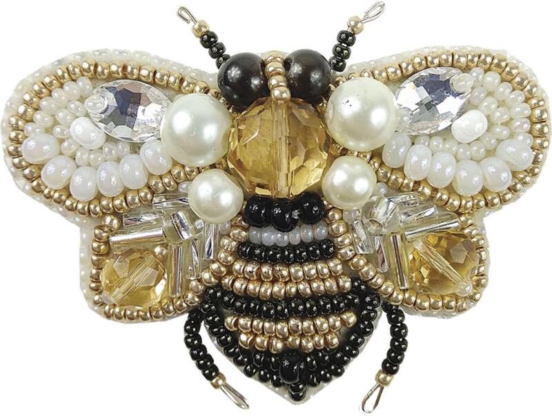 БП-221 Набір для виготовлення брошки Crystal Art "Бджілка" | інтернет-магазин 'Елена-Рукоделие'