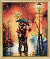 Набір картина стразами Чарівна Мить КС-001 "Дощ на двох" | інтернет-магазин 'Елена-Рукоделие'