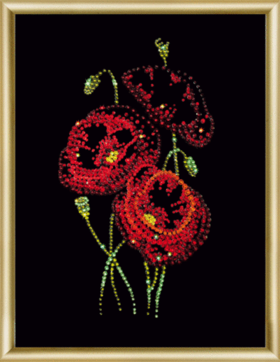 Набір картина стразами Чарівна Мить КС-022 "Сяйво польових квітів" | інтернет-магазин 'Елена-Рукоделие'