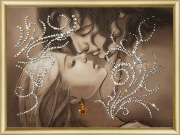 Набір картина стразами Чарівна Мить КС-034 "Тремтливий поцілунок" | інтернет-магазин 'Елена-Рукоделие'