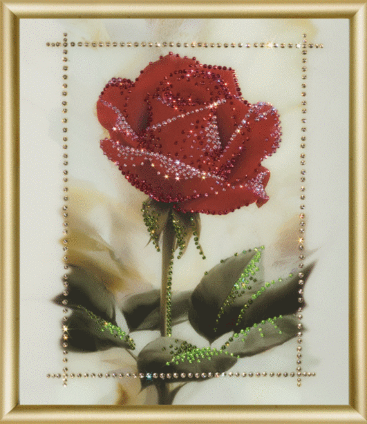 Набір картина стразами Чарівна Мить КС-065 "Кристальна троянда" | інтернет-магазин 'Елена-Рукоделие'