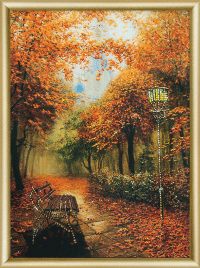 Набір картина стразами Чарівна Мить КС-095 "Золота осінь" | інтернет-магазин 'Елена-Рукоделие'