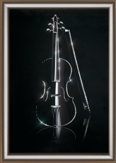 набор картина стразами чарівна мить кс-137 "волшебная скрипка" | интернет-магазин Елена-Рукоделие