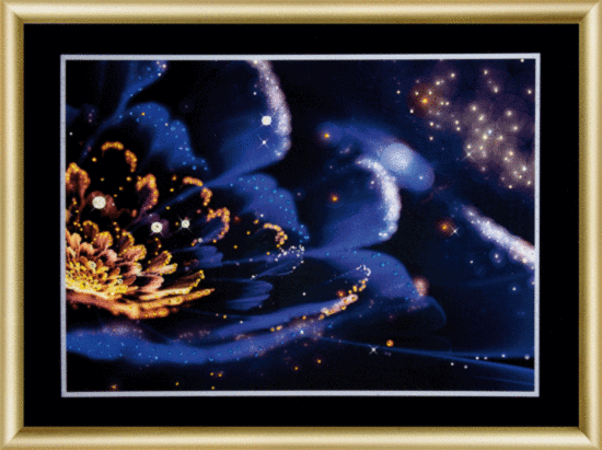 Набір картина стразами Чарівна Мить КС-141 "Сапфірова квітка" | інтернет-магазин 'Елена-Рукоделие'