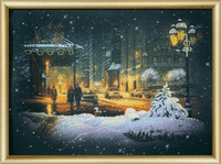 набор картина стразами чарівна мить кс-156 "огни зимнего города" | интернет-магазин Елена-Рукоделие