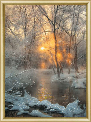 Набір картина стразами Чарівна Мить КС-173 "Зимовий струмок" | інтернет-магазин 'Елена-Рукоделие'