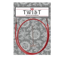 червоний сталевий кабель для знімних спиць twist red - small [s] 20 см ( арт.7508-s) | интернет-магазин Елена-Рукоделие