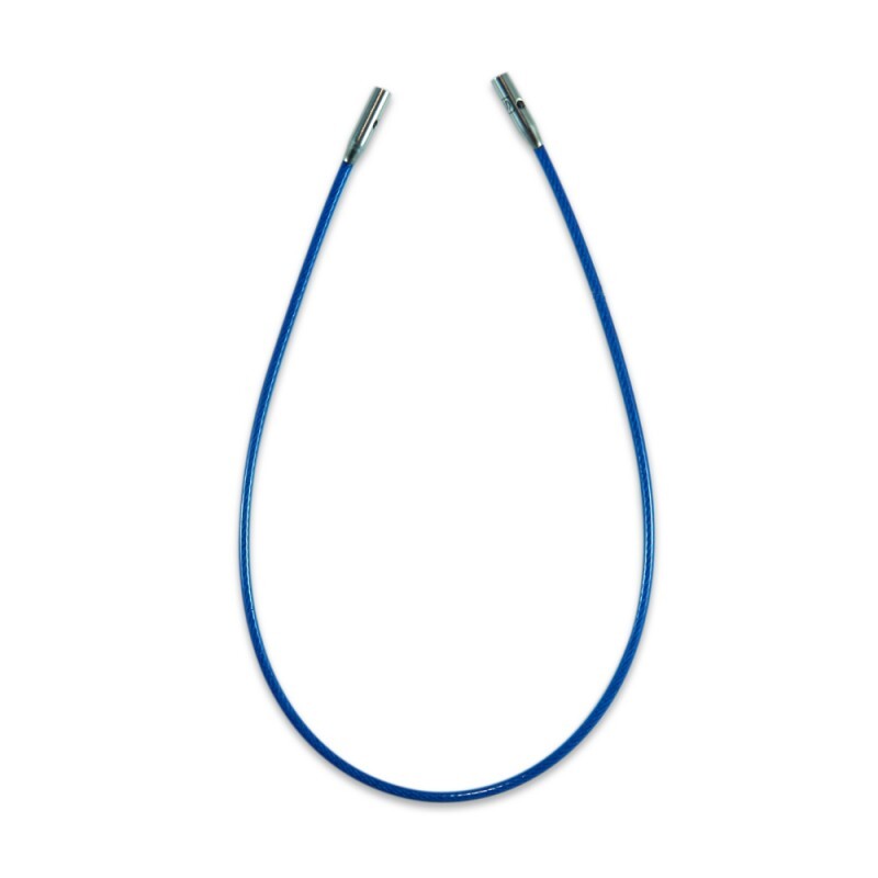 cиний стальной кабель для съемных спиц twist x-flex blue - 5 см арт.7602-s  | интернет-магазин Елена-Рукоделие