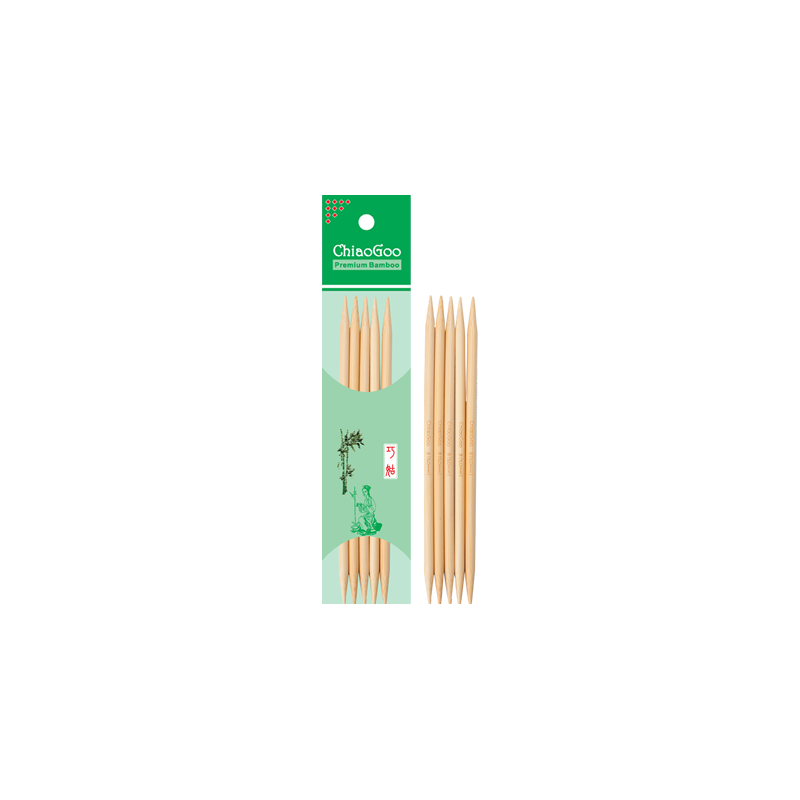 носочные бамбуковые спицы bamboo, натуральный цвет, 13 см (5") 6,0 мм арт. 1015-10 | интернет-магазин Елена-Рукоделие