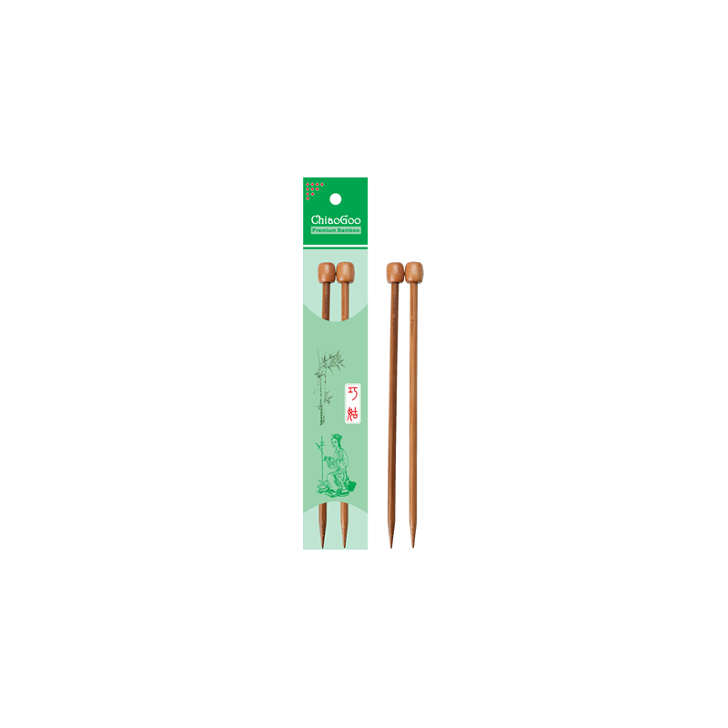 прямые бамбуковые спицы bamboo, dark patina, 23 см (9") 9,0 мм арт. 1031-13 | интернет-магазин Елена-Рукоделие