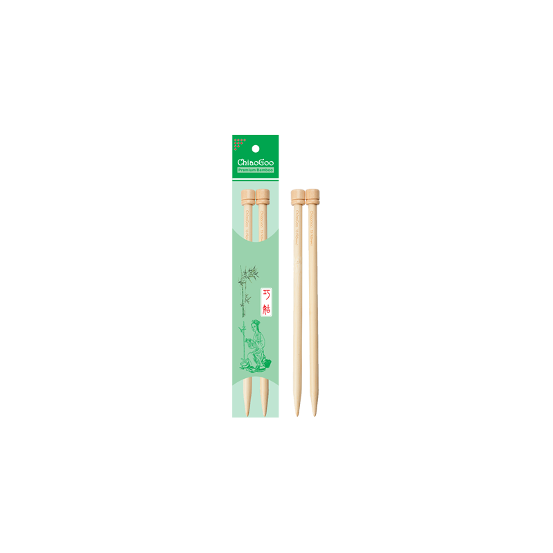 прямые бамбуковые спицы bamboo, натуральный цвет, 30 см (12") 10,0 мм арт.1012-15 | интернет-магазин Елена-Рукоделие