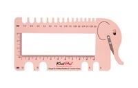 фото 10994 шкал размеров для спиц и крючков с резаком для пряжи knitpro (розовый)