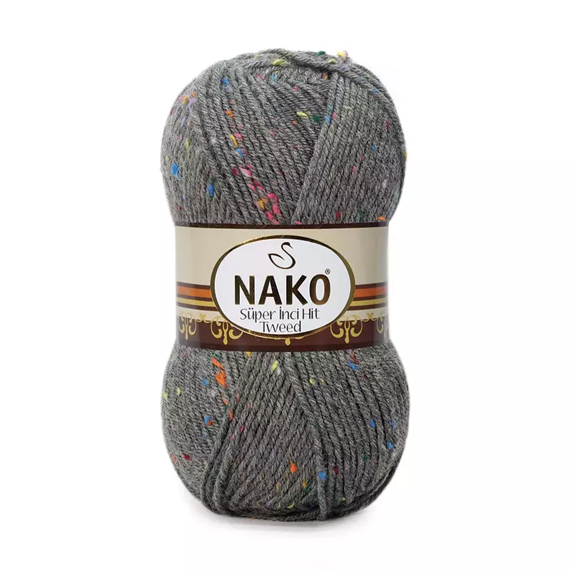 nako super inci  hit tweed 790 темно серый | интернет-магазин Елена-Рукоделие