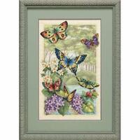 35223 набор для вышивания крестом dimensions  butterfly forest "лес бабочек" | интернет-магазин Елена-Рукоделие