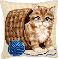 PN-0008534 Набір для вишивання хрестом (подушка) Vervaco Cat "Кіт" | інтернет-магазин 'Елена-Рукоделие'