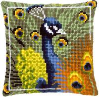 pn-0145700 набор для вышивания крестом (подушка) proud peacock павлин vervaco | интернет-магазин Елена-Рукоделие