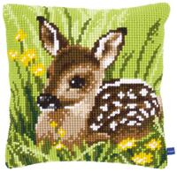 pn-0150673 набор для вышивания несчётный крест (подушка) 40х40, little deer vervaco | интернет-магазин Елена-Рукоделие